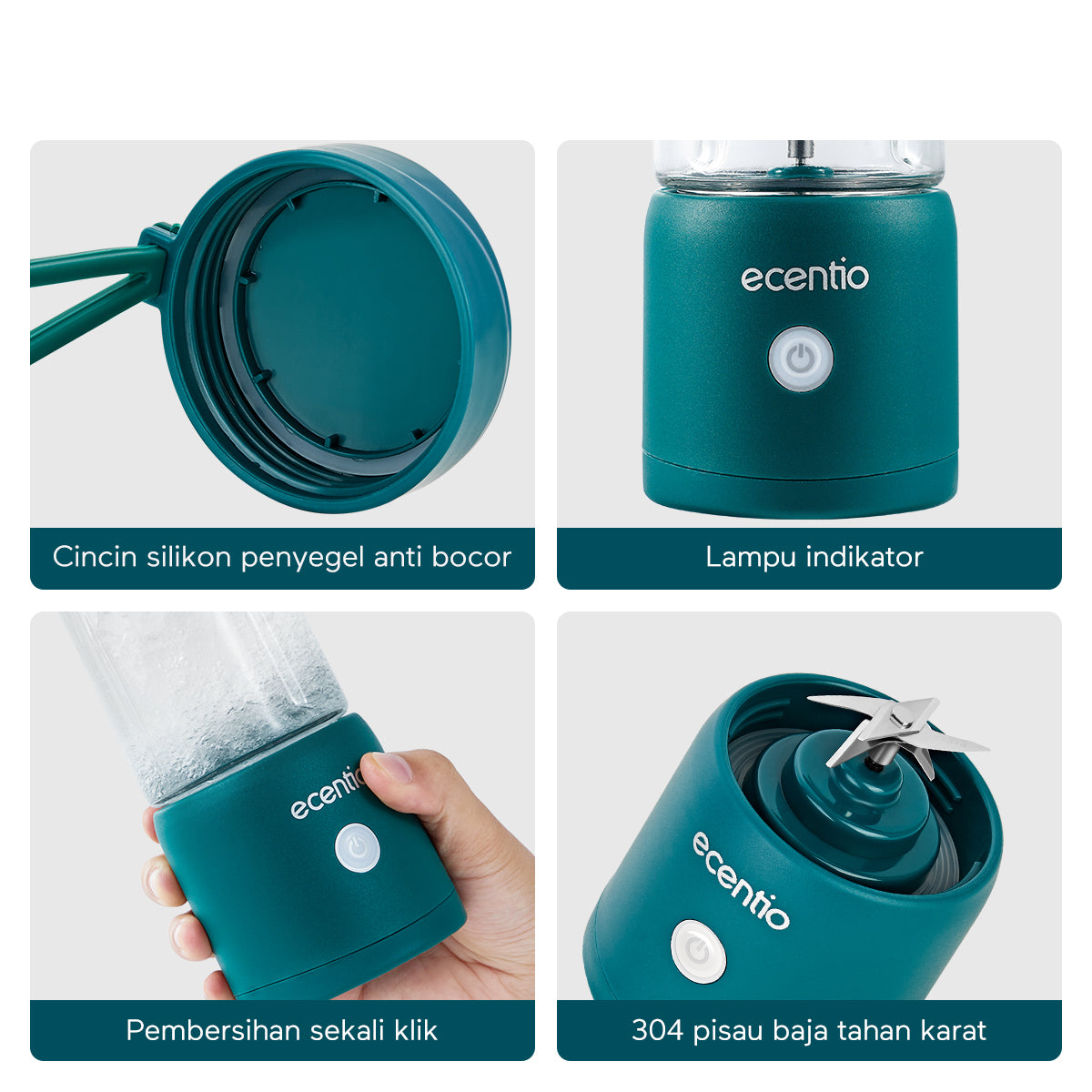 ecentio 8 mata pisau blender 2cup portable juicer Dua pak - ecentio