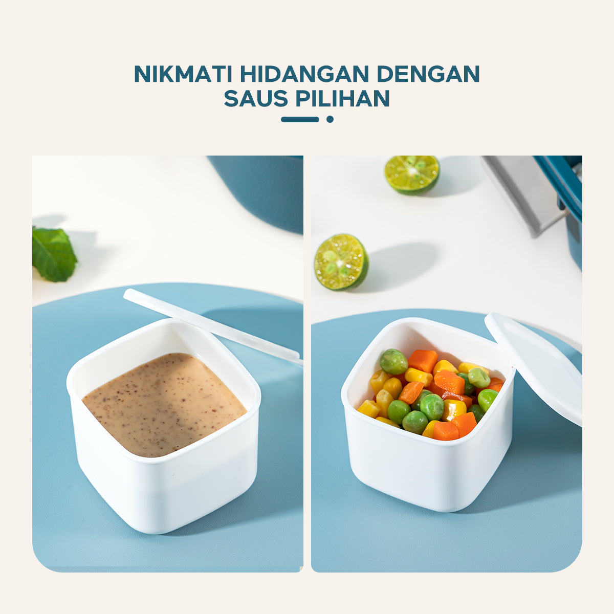 【DISKON 10RB】ecentio 3grid lunch box bottle 780ml lunch bag set - ecentio