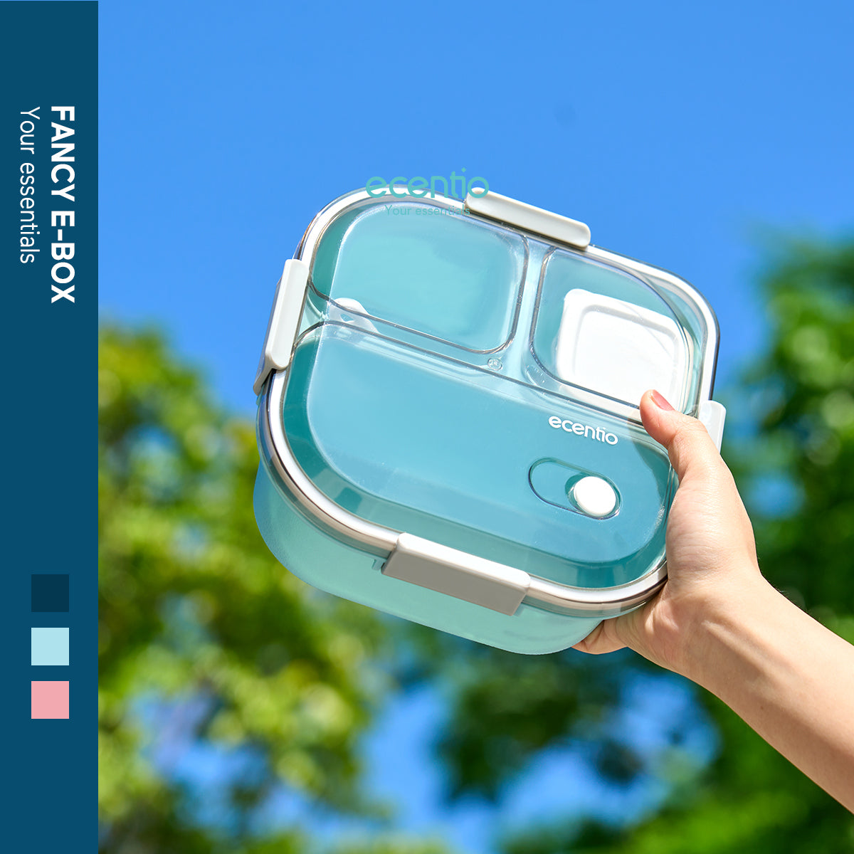 ecentio 8 mata pisau blender 2cup portable juicer + 1100ml Kotak Bekal