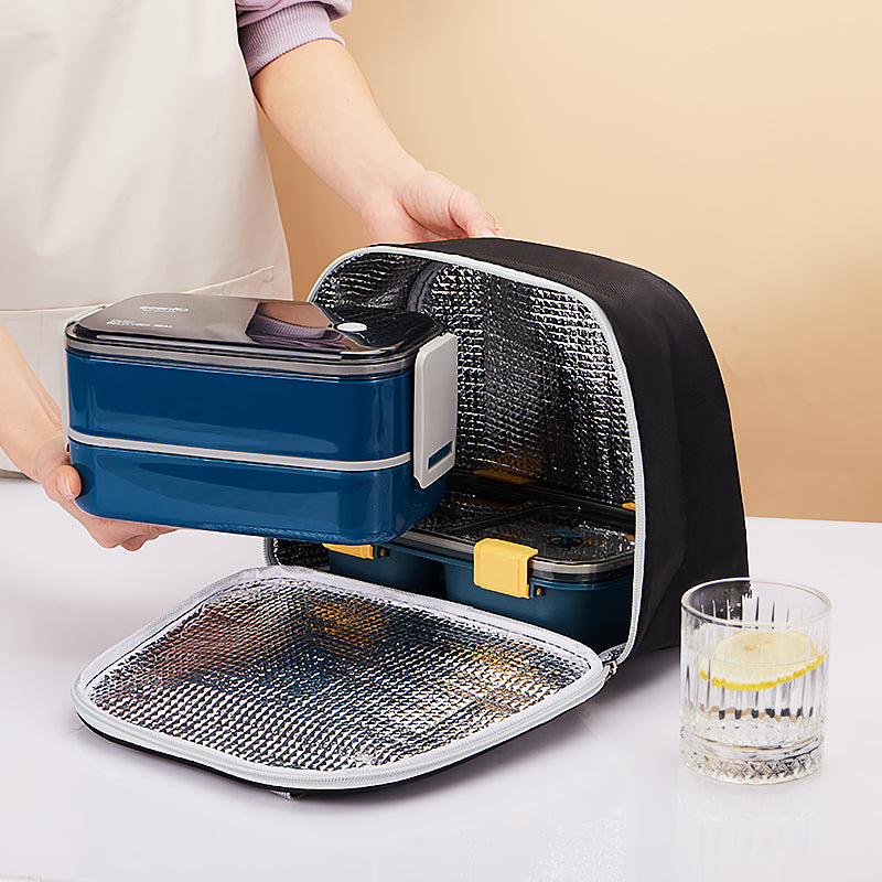 【Buy 1 Get 3】ecentio kotak bekal anti tumpah kotak tempat bekal 1200ml+500ml free sendok kotak saus BPA FREE