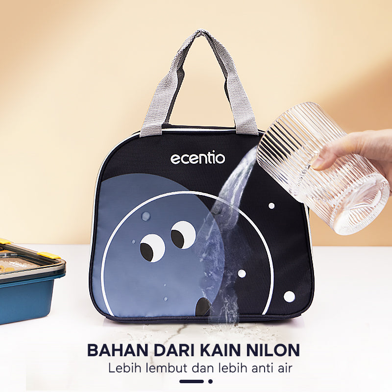 【Buy 1 Get 4】ecentio Daily Bekal Set — Lunch Box 4 Sekat + Botol Minum Set + Tas Bekal + Soup Cup