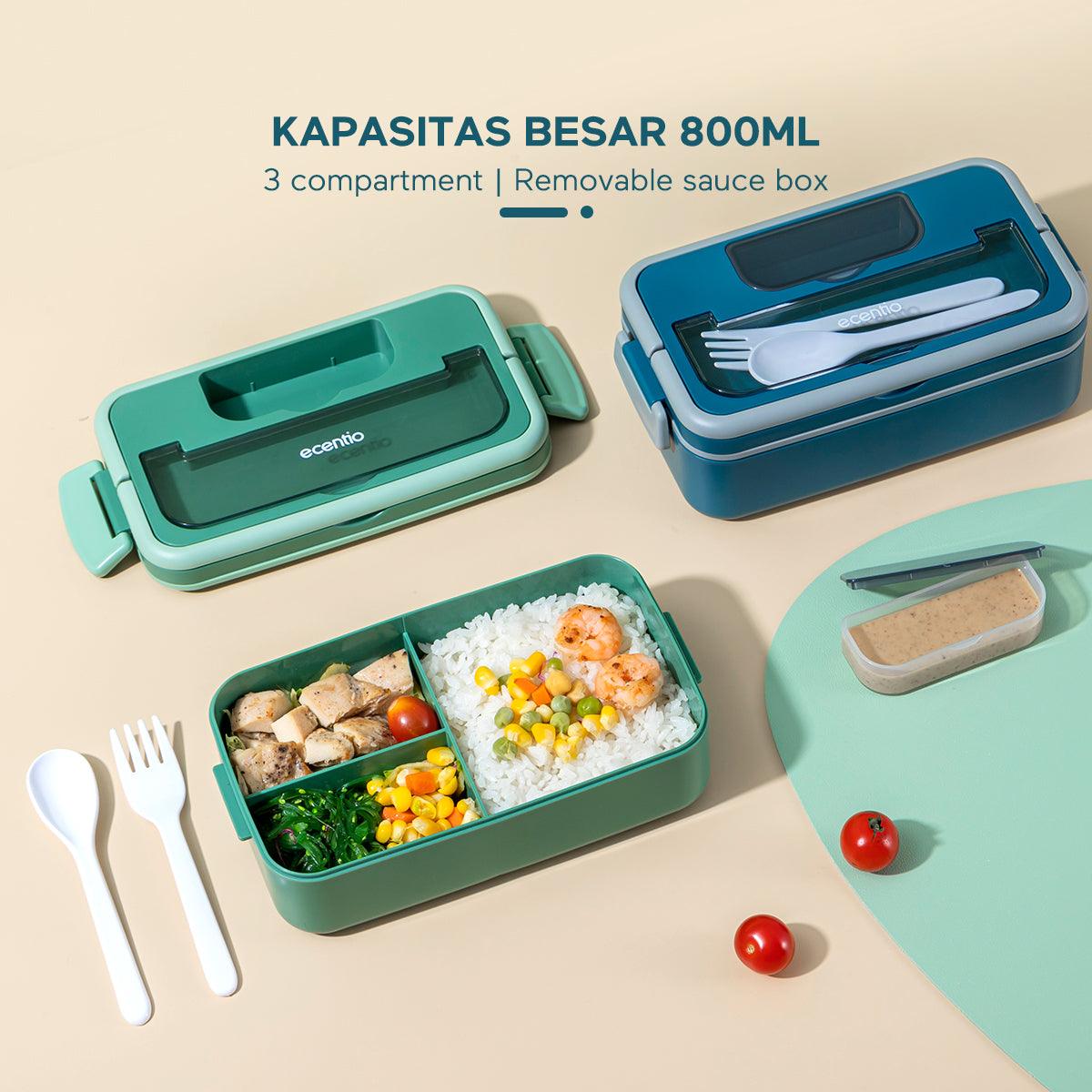 ecentio lunch box Kotak Makan anti tumpah/Food Container BPA Free 800ML