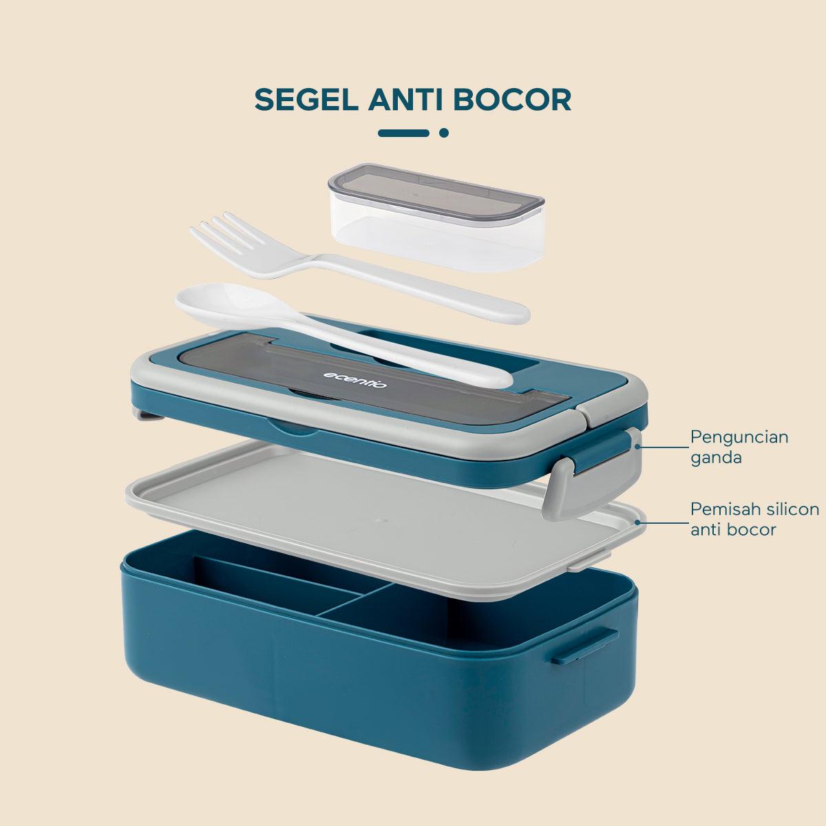 ecentio lunch box Kotak Makan anti tumpah/Food Container BPA Free 800ML