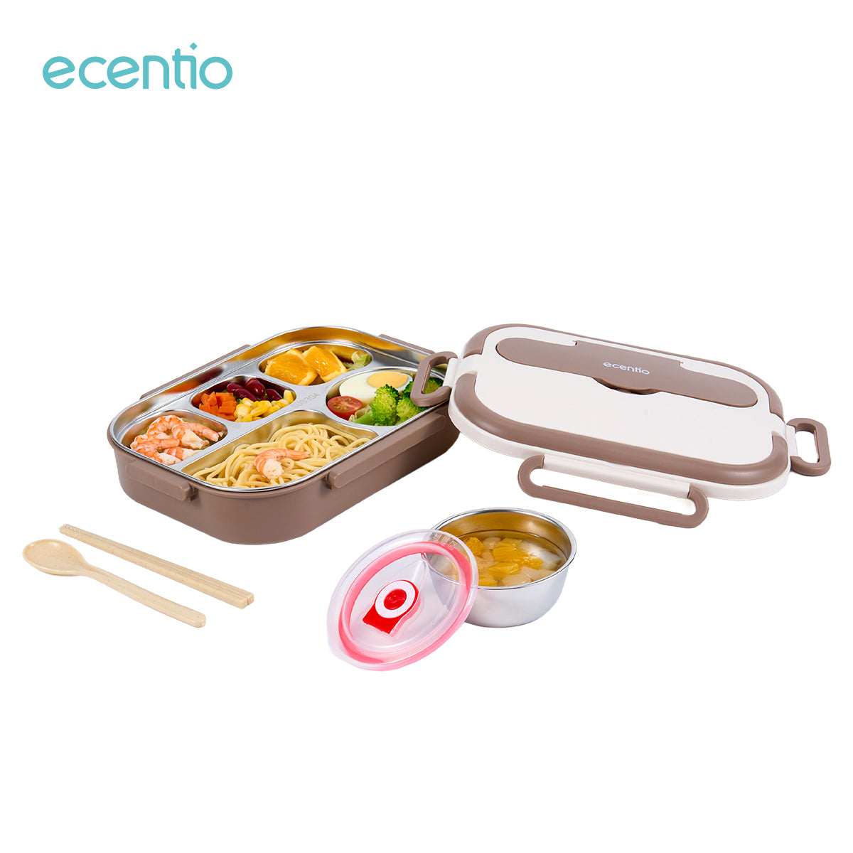 Pemesanan Awal!đecentio 5 sekat kotak makan siang stainless steel - ecentio