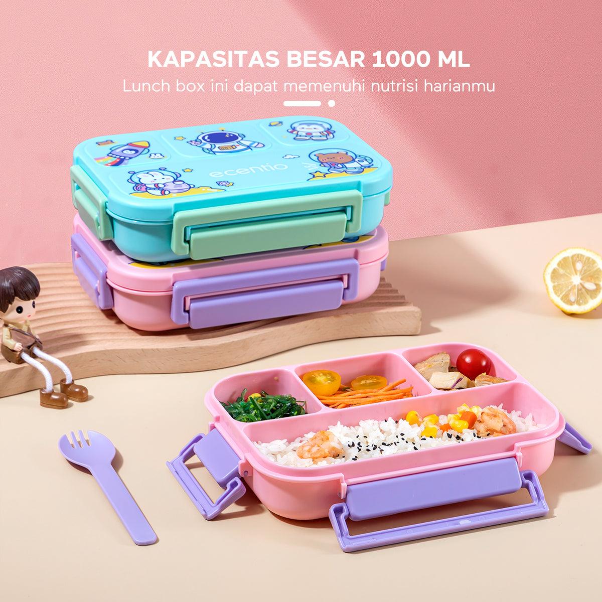 ăwholesale onlyăecentio Kotak Bekal Makan Anak 4 grids 1000ML - ecentio