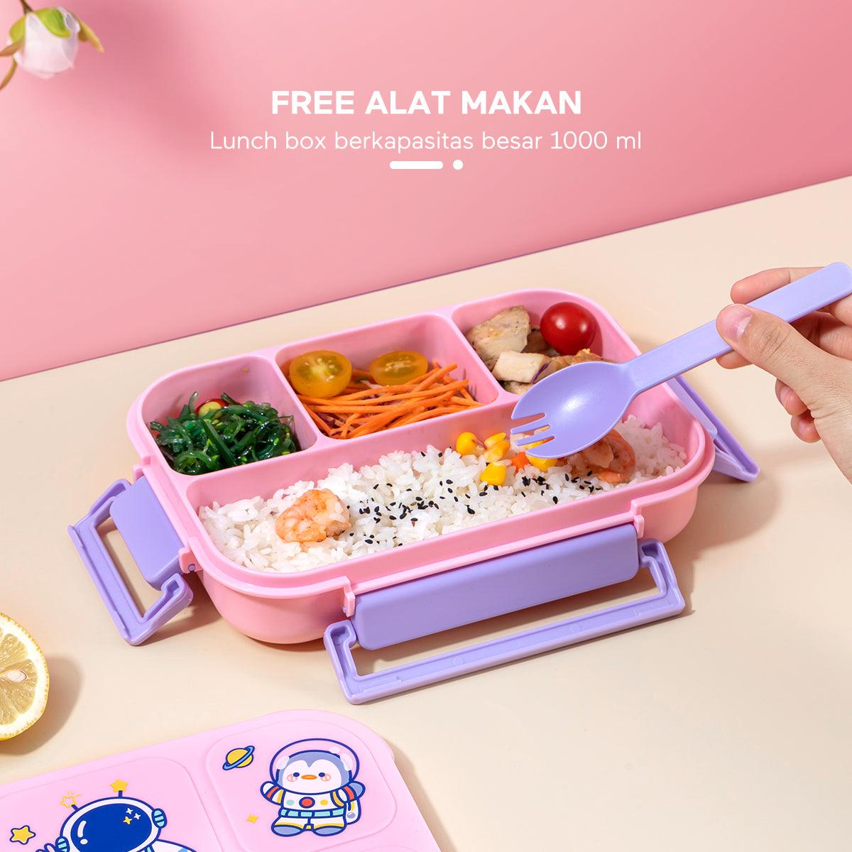 ăwholesale onlyăecentio Kotak Bekal Makan Anak 4 grids 1000ML - ecentio