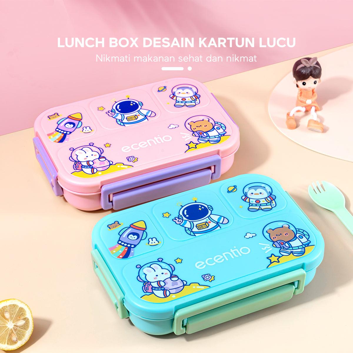ăwholesale onlyăecentio Kotak Bekal Makan Anak 4 grids 1000ML - ecentio