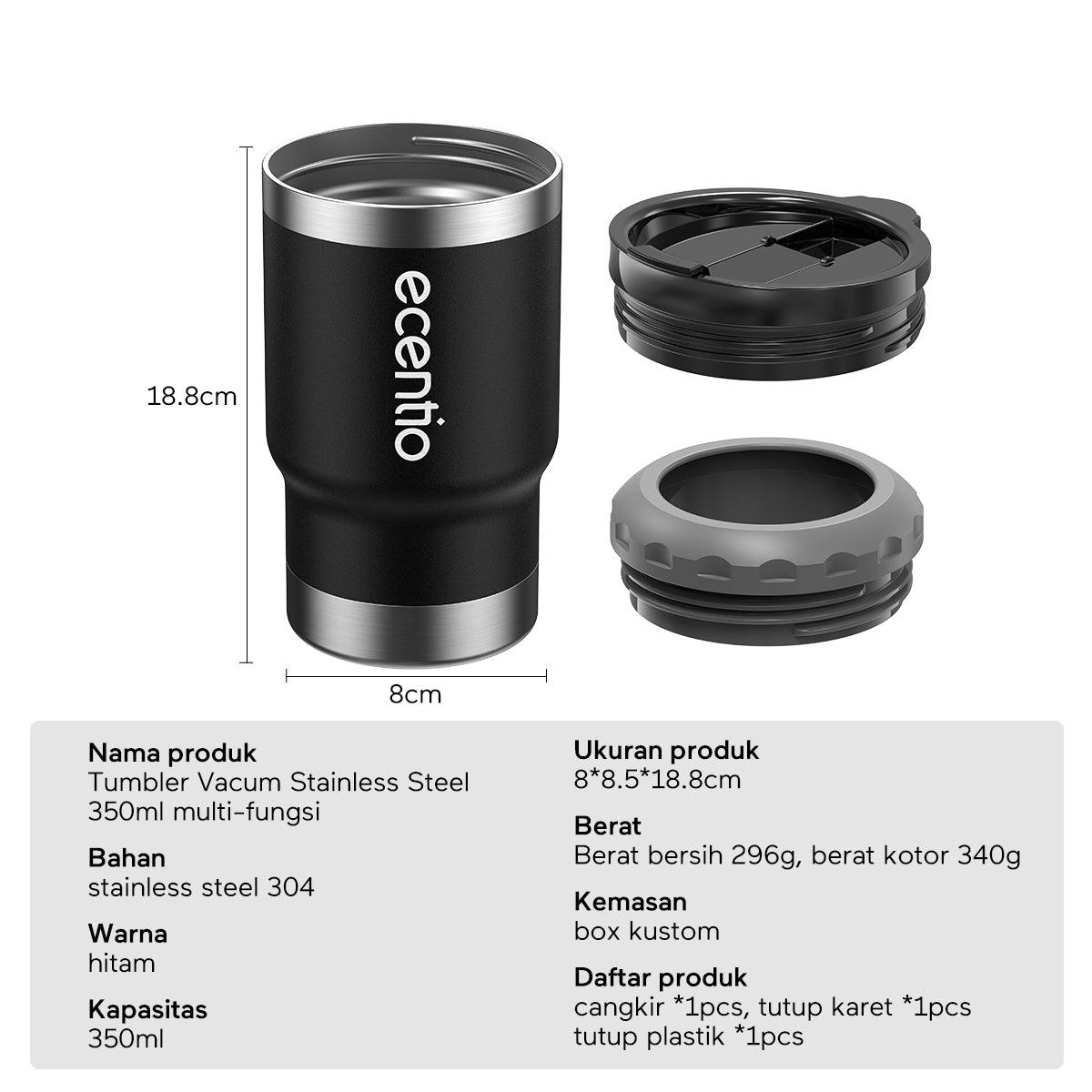ecentio Cooler Tumbler Botol Minum double wall vacuum insulation 350ML