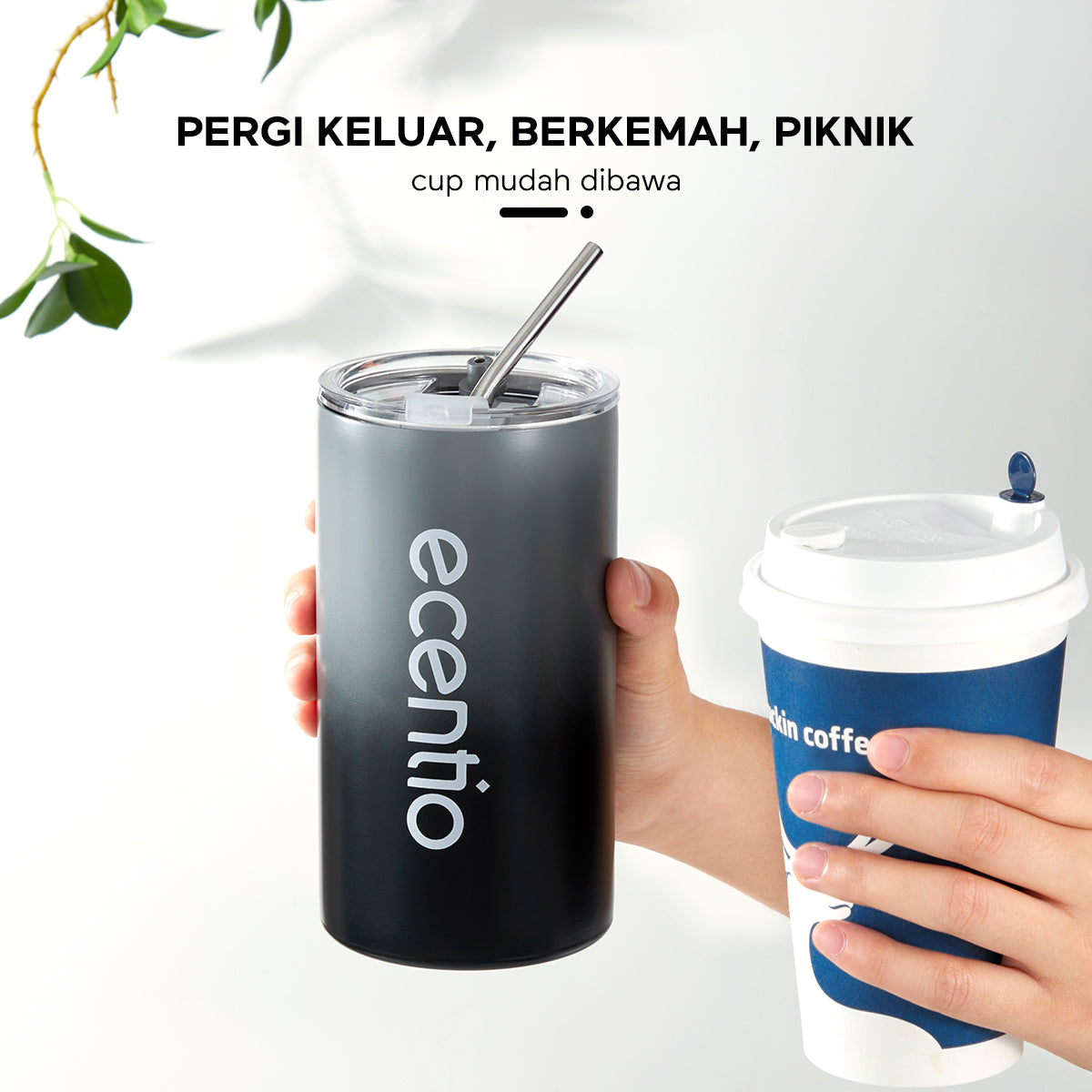 ecentio 1100ml Kotak Bekal Makan + Vocuum Insulated Tumbler - ecentio