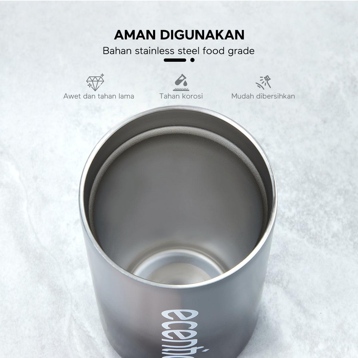 ecentio Vocuum Insulated Tumbler Mug Kopi Stainless Gelas Kopi 600ML - ecentio