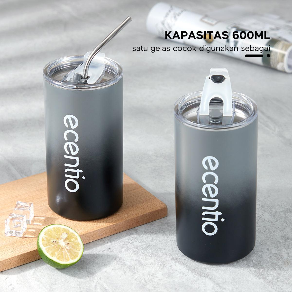 ecentio Vocuum Insulated Tumbler Mug Kopi Stainless Gelas Kopi 600ML - ecentio