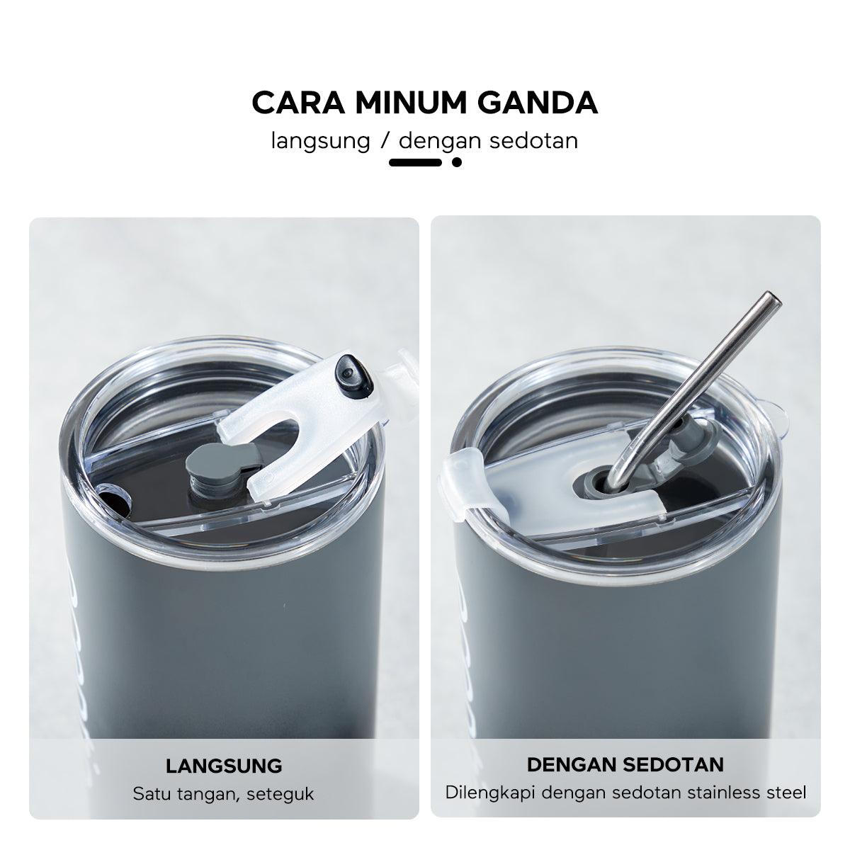 ecentio Vocuum Insulated Tumbler Mug Kopi Stainless Gelas Kopi 600ML - ecentio