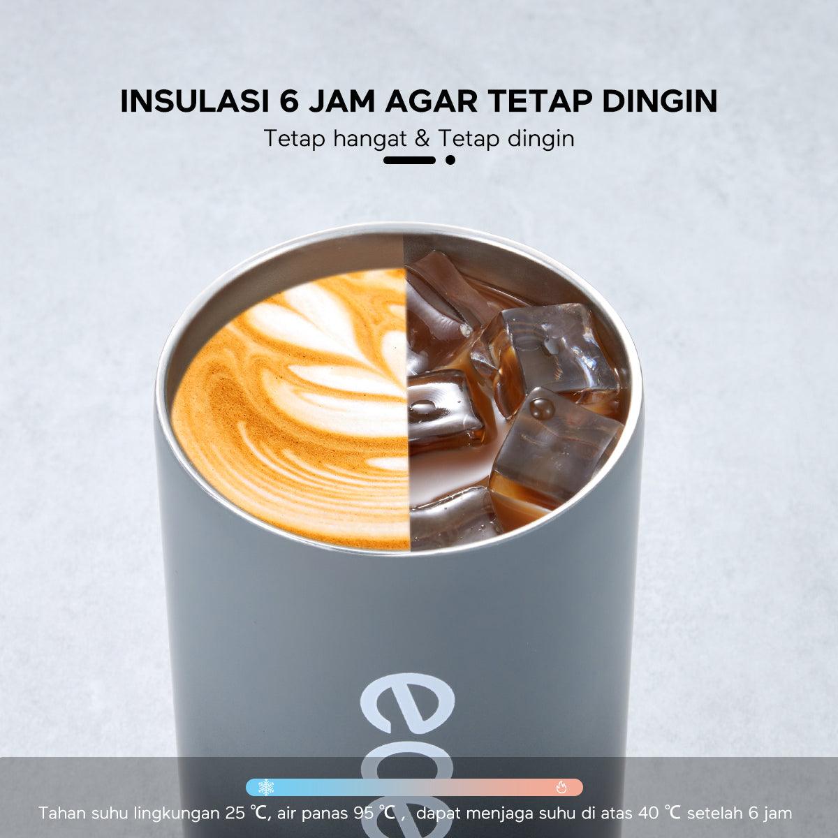 ecentio Vocuum Insulated Tumbler Mug Kopi Stainless Gelas Kopi 600ML - ecentio