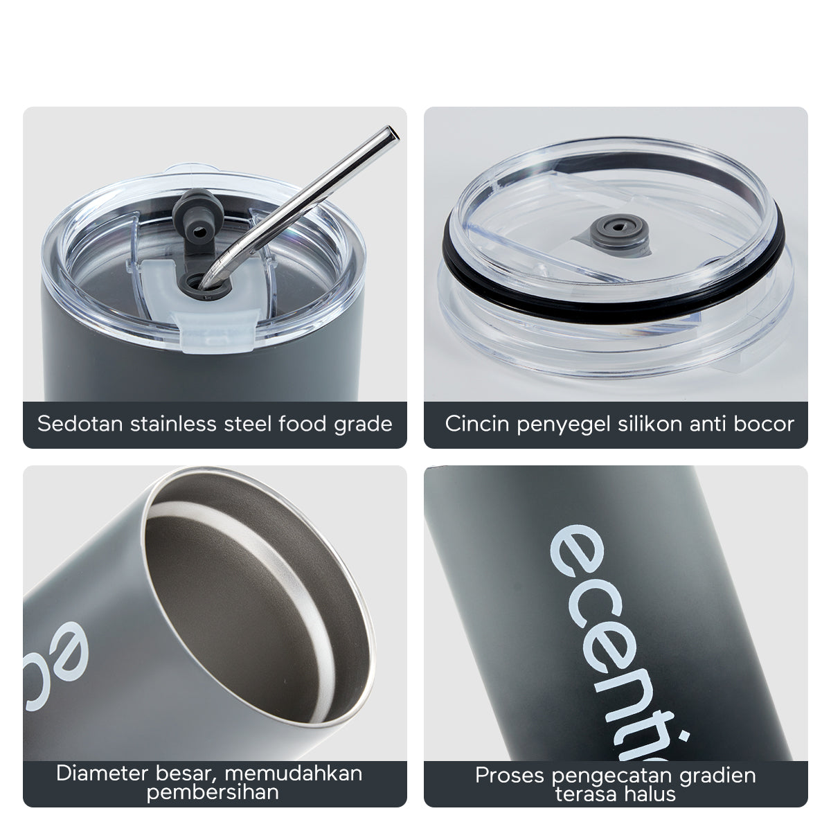 ecentio 1100ml Kotak Bekal Makan + Vocuum Insulated Tumbler - ecentio