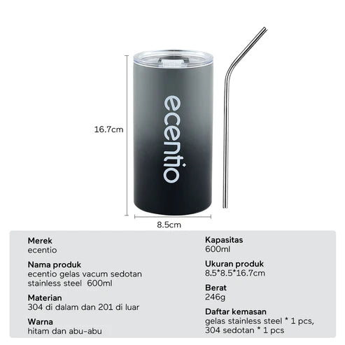 ecentio 8 mata pisau blender 2cup portable juicer + Vocuum Insulated Tumbler - ecentio