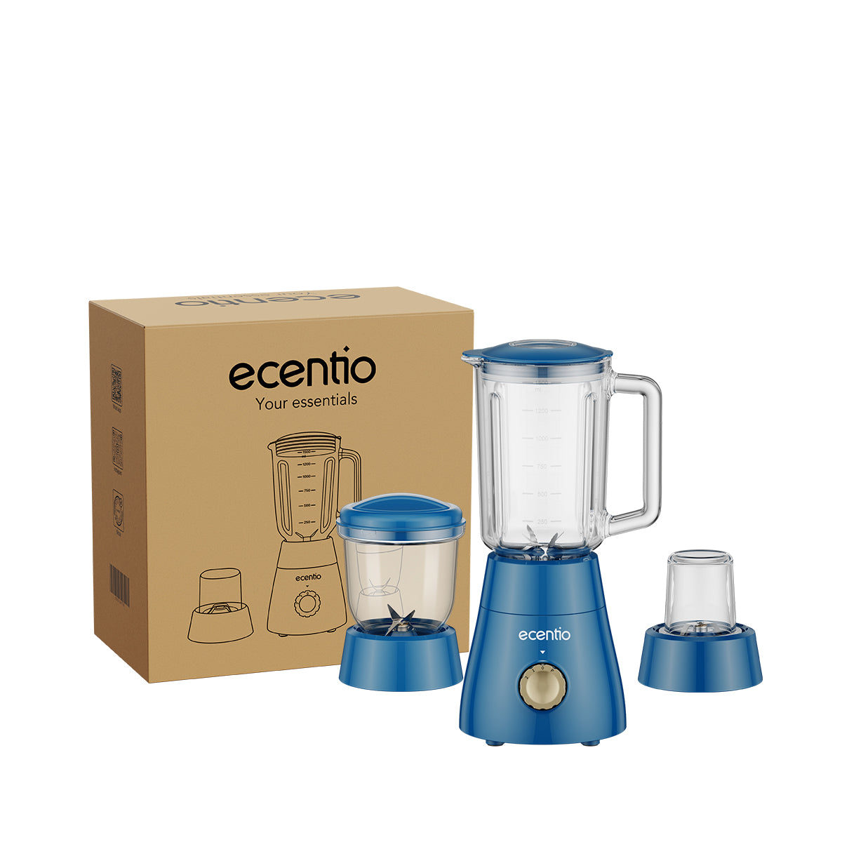【Gratis hadiah】ecentio 3 in 1 Blender Set 3pcs 1500ml+700ml+250ml