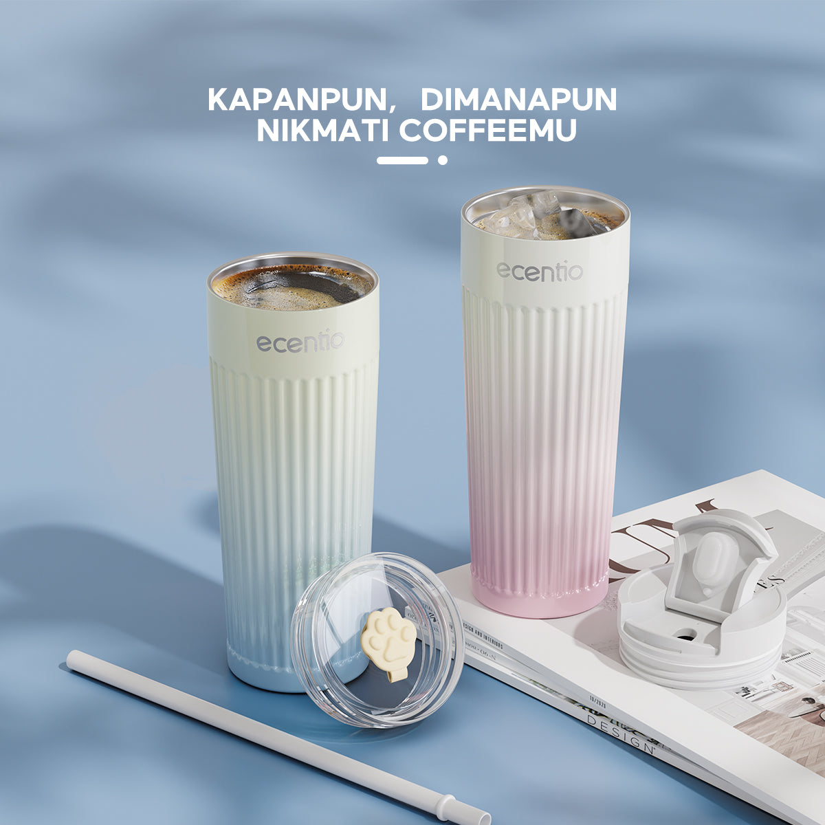 ecentio Botol Minum tumbler coffee Aurora seri Bottle 500ml - ecentio