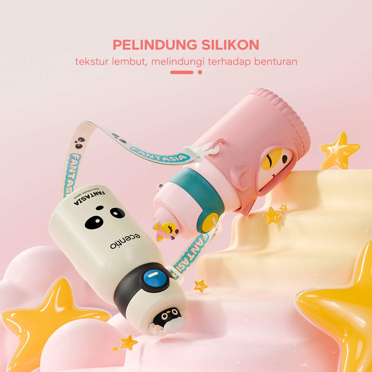 ecentio termos anak sedotan tail 500ml - ecentio