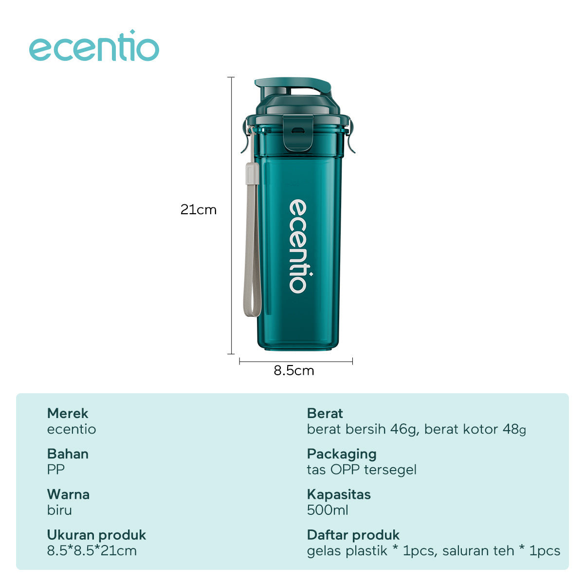 ecentio juice portable 8 pisau kaca blender/juicer 2 botol mini USB Blander Jus Vitamin