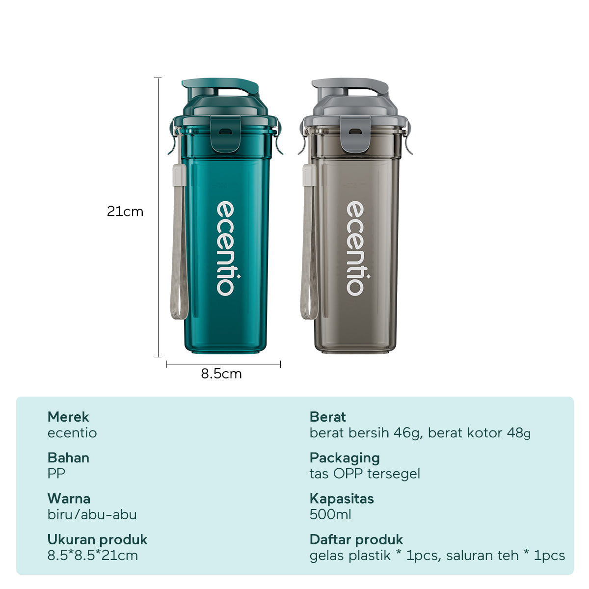 ecentio Botol Minum Tumbler 500ml - ecentio