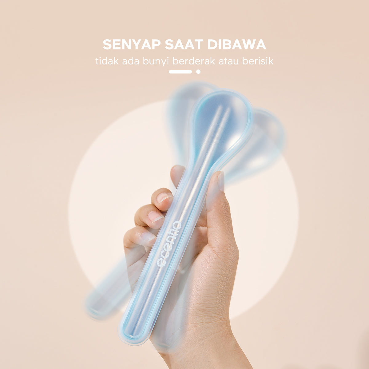 ecentio Peralatan Makan 304 Stainless Steel Set 2 Sumpit Sendok - ecentio