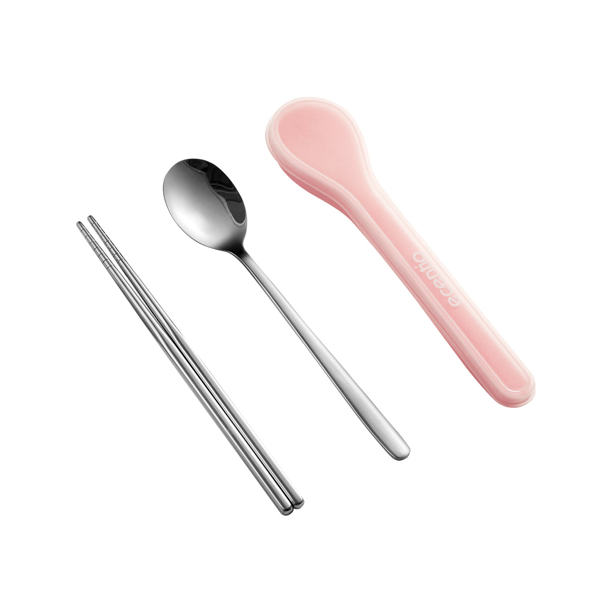 ecentio Peralatan Makan 304 Stainless Steel Set 2 Sumpit Sendok - ecentio
