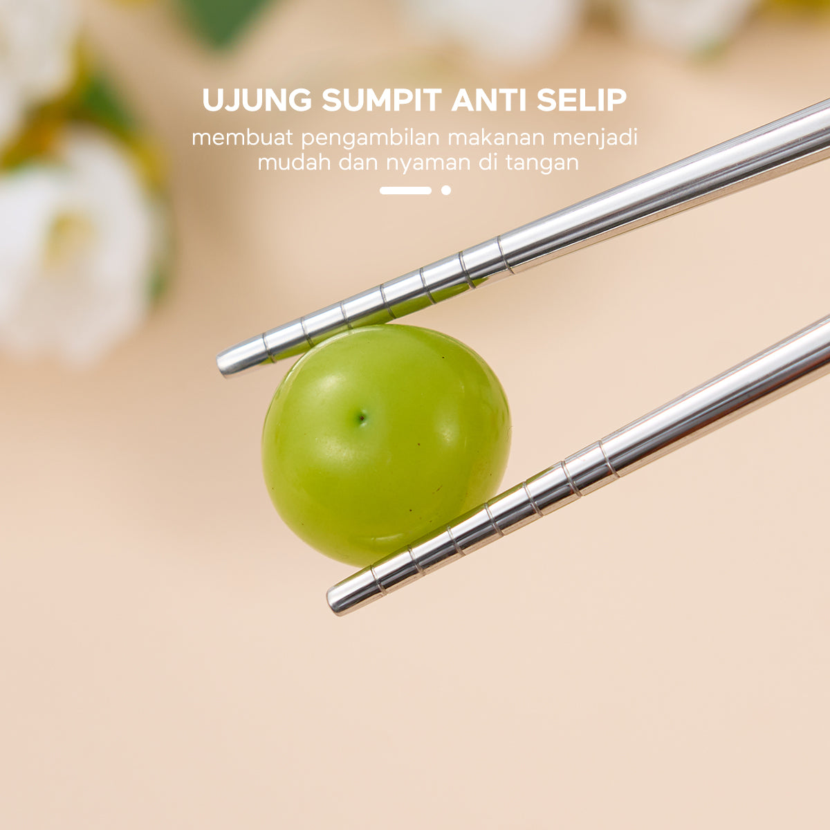 ecentio Peralatan Makan 304 Stainless Steel Set 2 Sumpit Sendok - ecentio