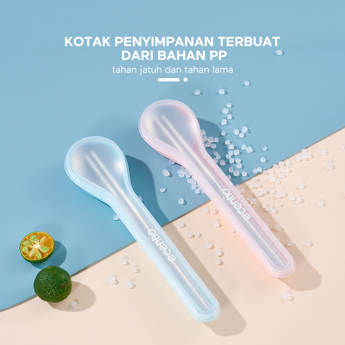 ecentio Peralatan Makan 304 Stainless Steel Set 2 Sumpit Sendok - ecentio