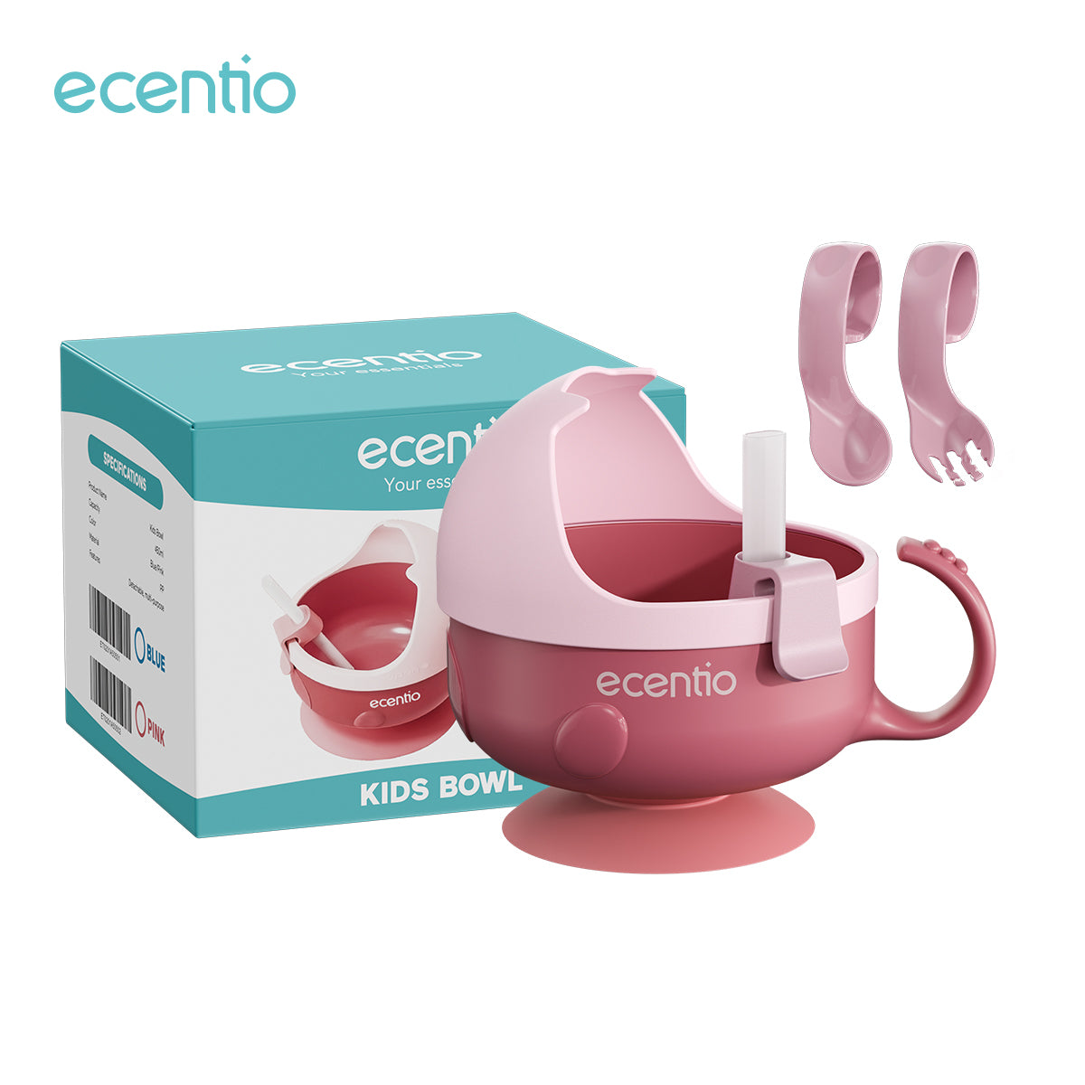 ecentiokids mangkuk bayi anti tumpah alat makan 5set - ecentio