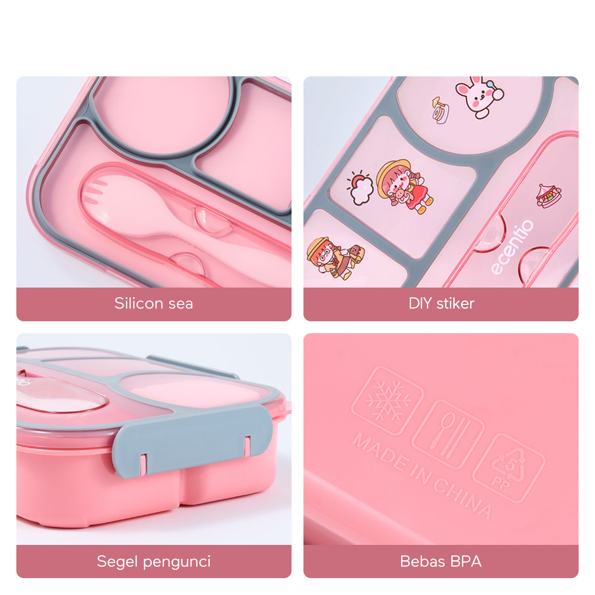 ecentio Kotak makan set BPA FREE - ecentio