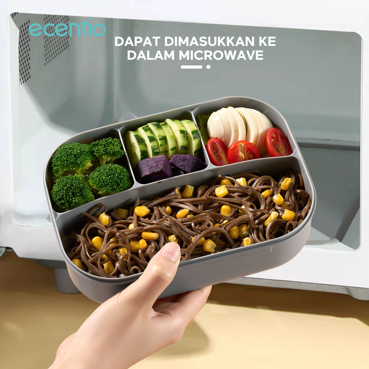 【4pcs set】🌟ecentio 8 mata pisau blender 2cup portable juicer+ lunch box Kotak Bekal Makan cangkir Set