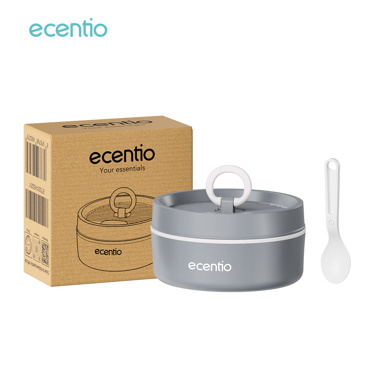 ecentio lunch box tas set 3pcs Kotak Makan anti tumpah 304 Stainless Steel tas bekal