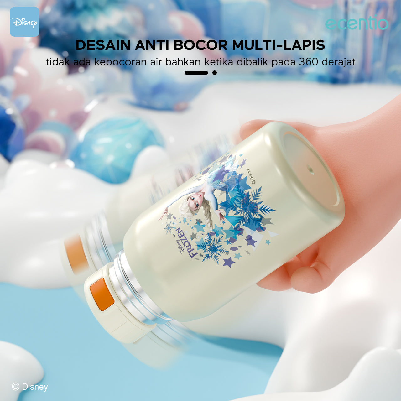 ecentio Termos 500ml Disney Anak Elsa&Donald Duck Vacuum Tumblr Anak