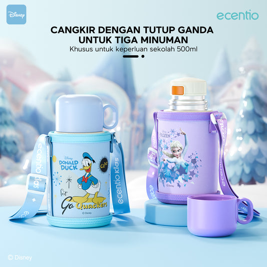 ecentio Termos 500ml Disney Anak Elsa&Donald Duck Vacuum Tumblr Anak