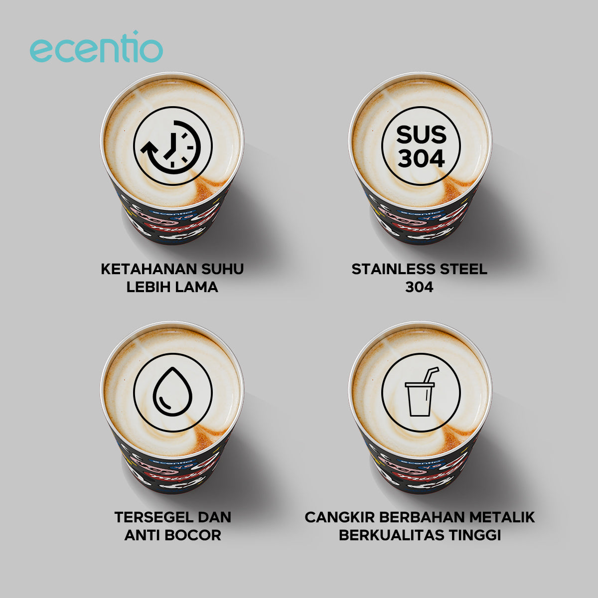 ecentio Disney botol minum 1000ml Portable Water Tumbler Botol 1 Liter