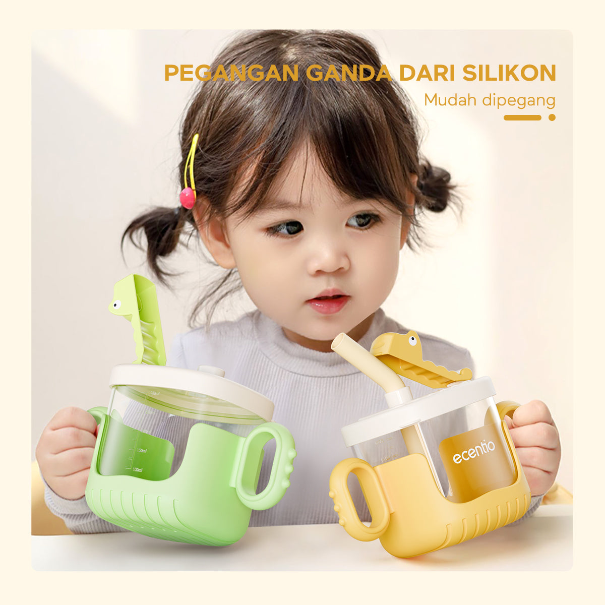ecentiokids Training Cup Baby Sippy Cup bayi Botol Minum Sedotan anak - ecentio