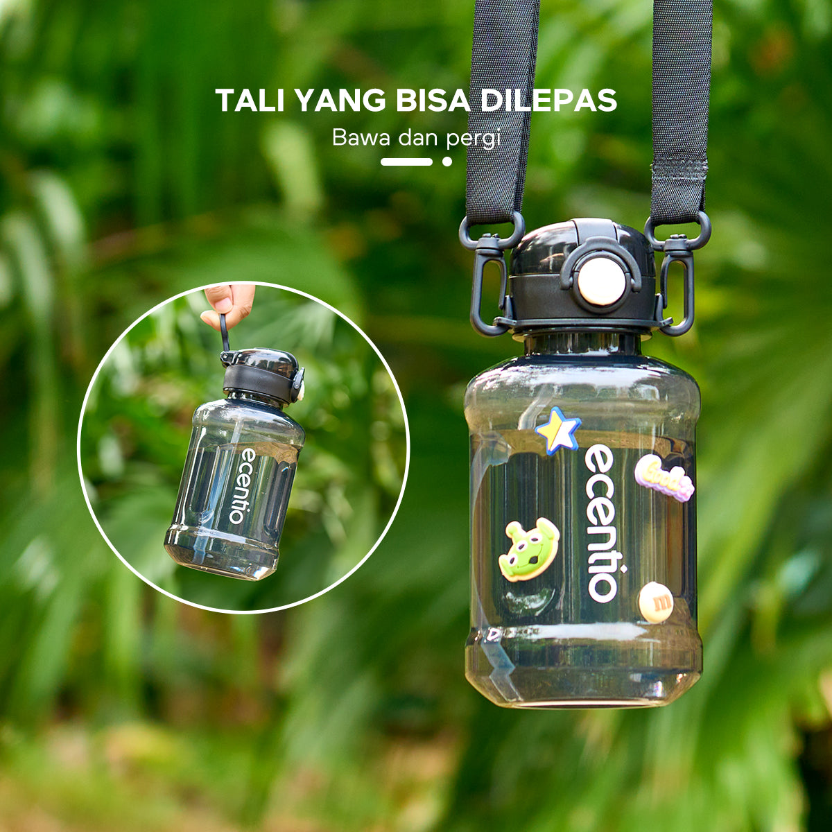 ecentio 1000ml botol minum sport Tumbler Olahraga Botol olahraga - ecentio