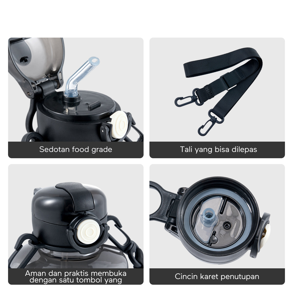 ecentio 1000ml botol minum sport Tumbler Olahraga Botol olahraga - ecentio