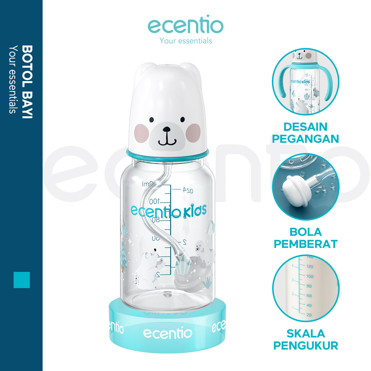 ecentiokids Dot Bayi Botol Susu 120Ml/240Ml Botol Minum Bayi BPA Free