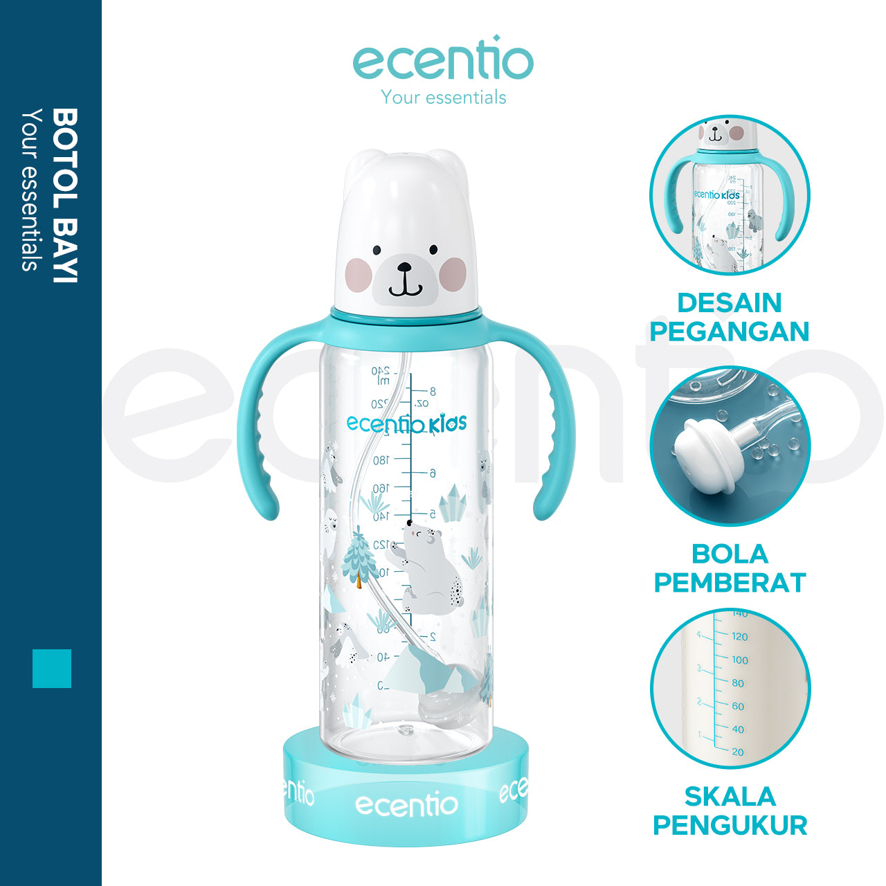 ecentiokids Dot Bayi Botol Susu 120Ml/240Ml Botol Minum Bayi BPA Free