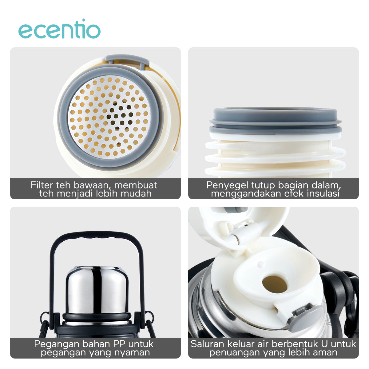 Pemesanan Awal!🌟Ecentio Tumbler Insulasi stainless 1200ml - ecentio