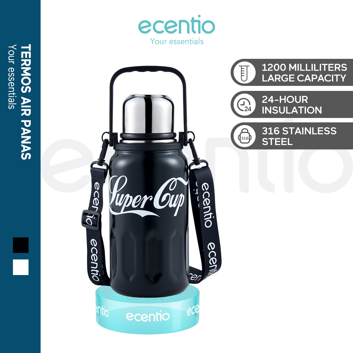 Pemesanan Awal!🌟Ecentio Tumbler Insulasi stainless 1200ml - ecentio