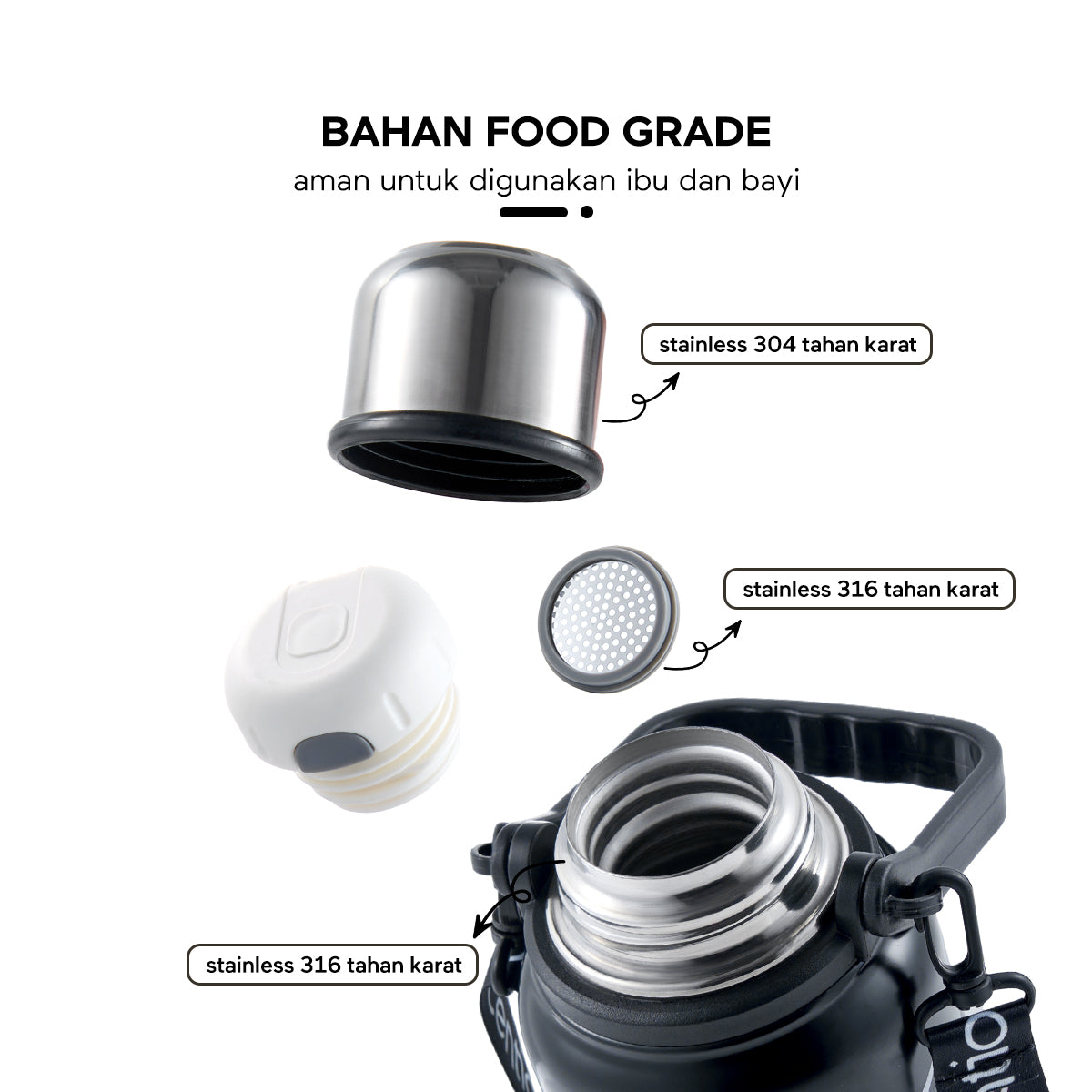 Pemesanan Awal!🌟Ecentio Tumbler Insulasi stainless 1200ml - ecentio