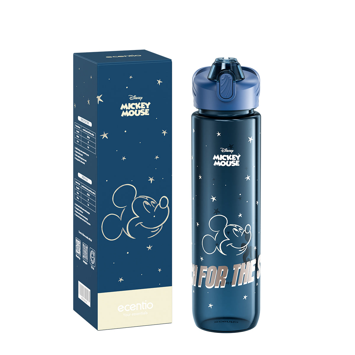 ecentio Disney botol minum 1000ml Portable Water Tumbler Botol 1 Liter