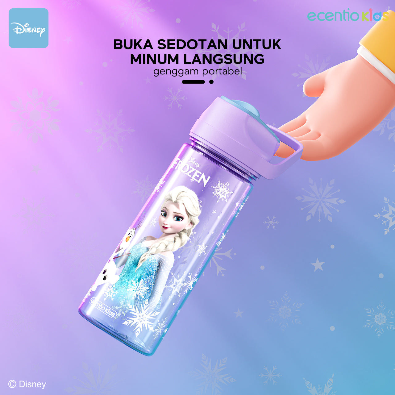 ecentio botol minum anak Disney Elsa perempuan botol air sekolah BPA free