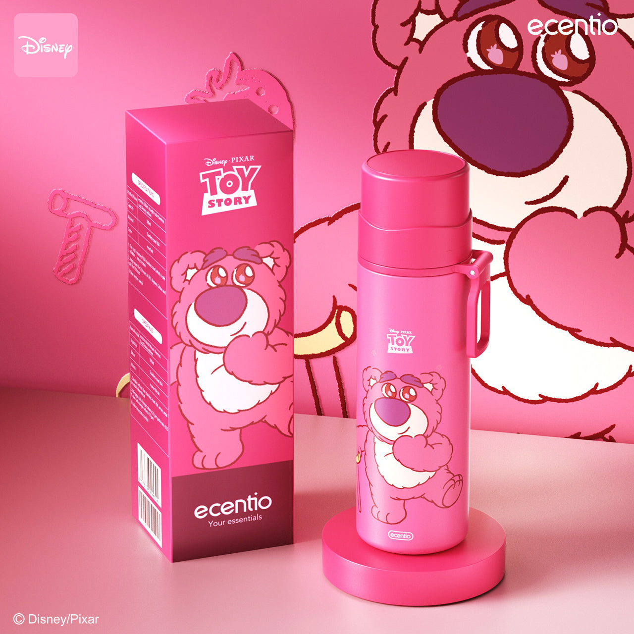ecentio botol minum tumbler stainless 500ml tahan Disney Lotso dingin tumbler termos air panas 24jam