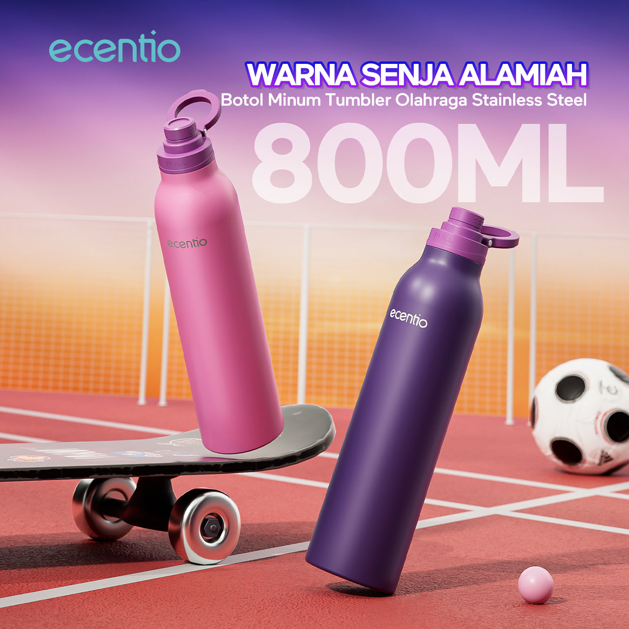 tempat minum stainless estetik anak laki laki 1 liter wadah minum stainless tumbler botol minum