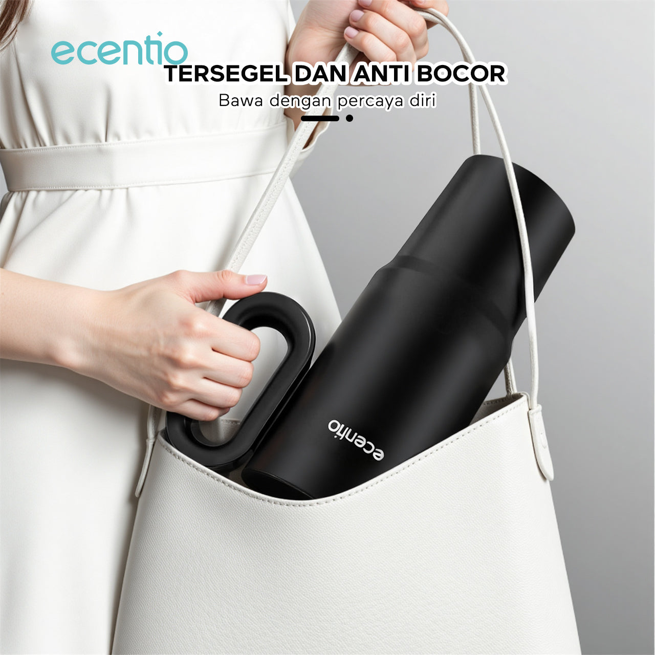 ecentio tumbler Stainless 750ml Portable Thermos Botol minum besar tas tumbler tahan panas dingin 24 jam lucu tumblr aesthetic termos air panas tumbler kopi tumbler sedotan botol minum botol minum sekolahanak laki laki