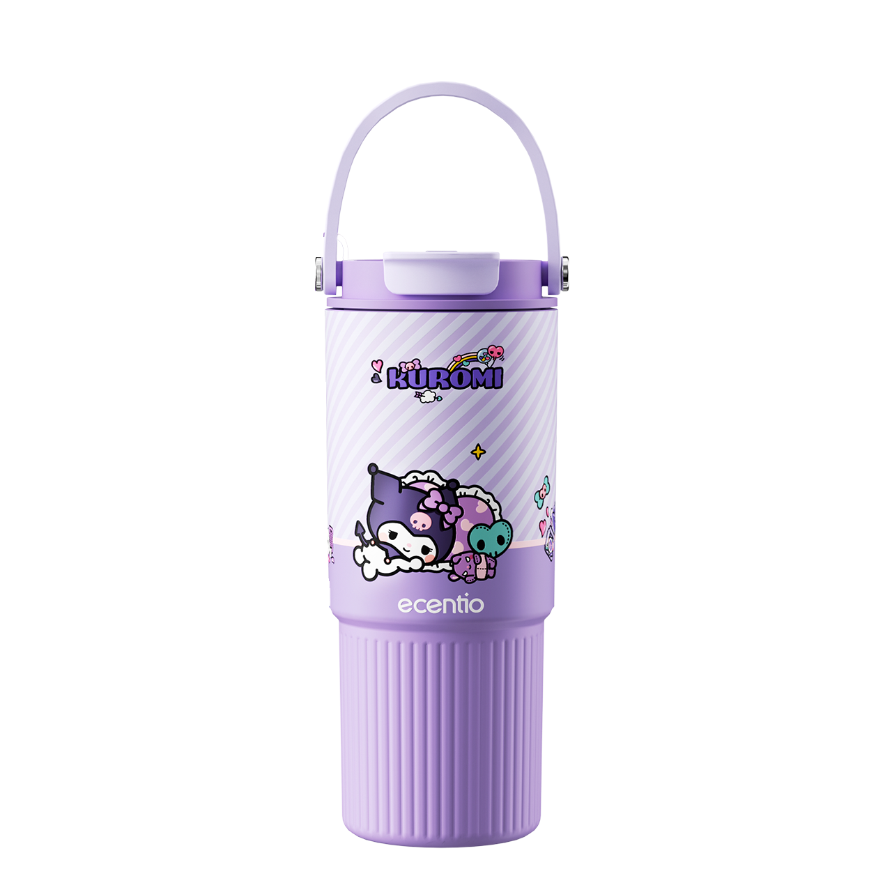 ecentio Purple Series Bekal Set — Lunch Box Stainless 2 Layer + 3 Pilihan Botol Minum