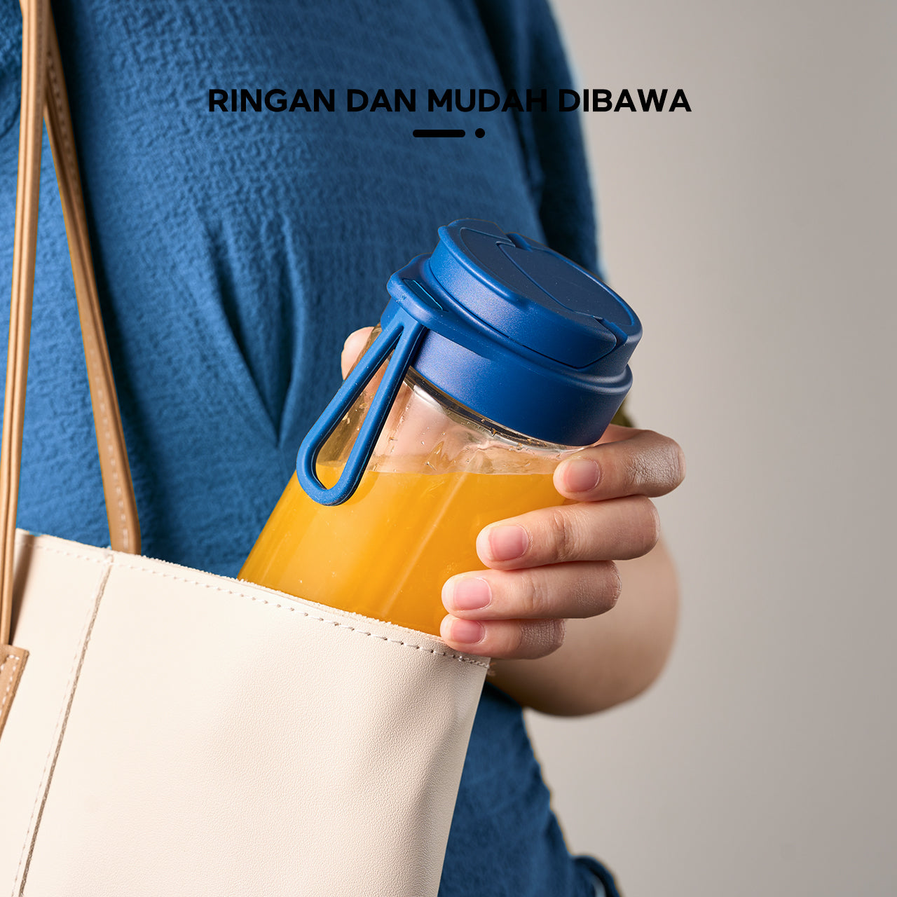 ecentio blender 10 pisau juicer Kaca Tebal 2 Cup mini portable dengan sedotan 380ml+380ml